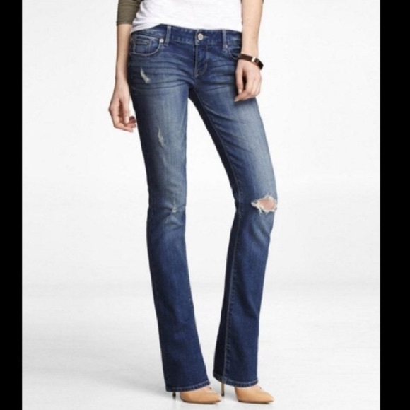 Express Denim - Express Stella Low Rise Barely Boot Size 10